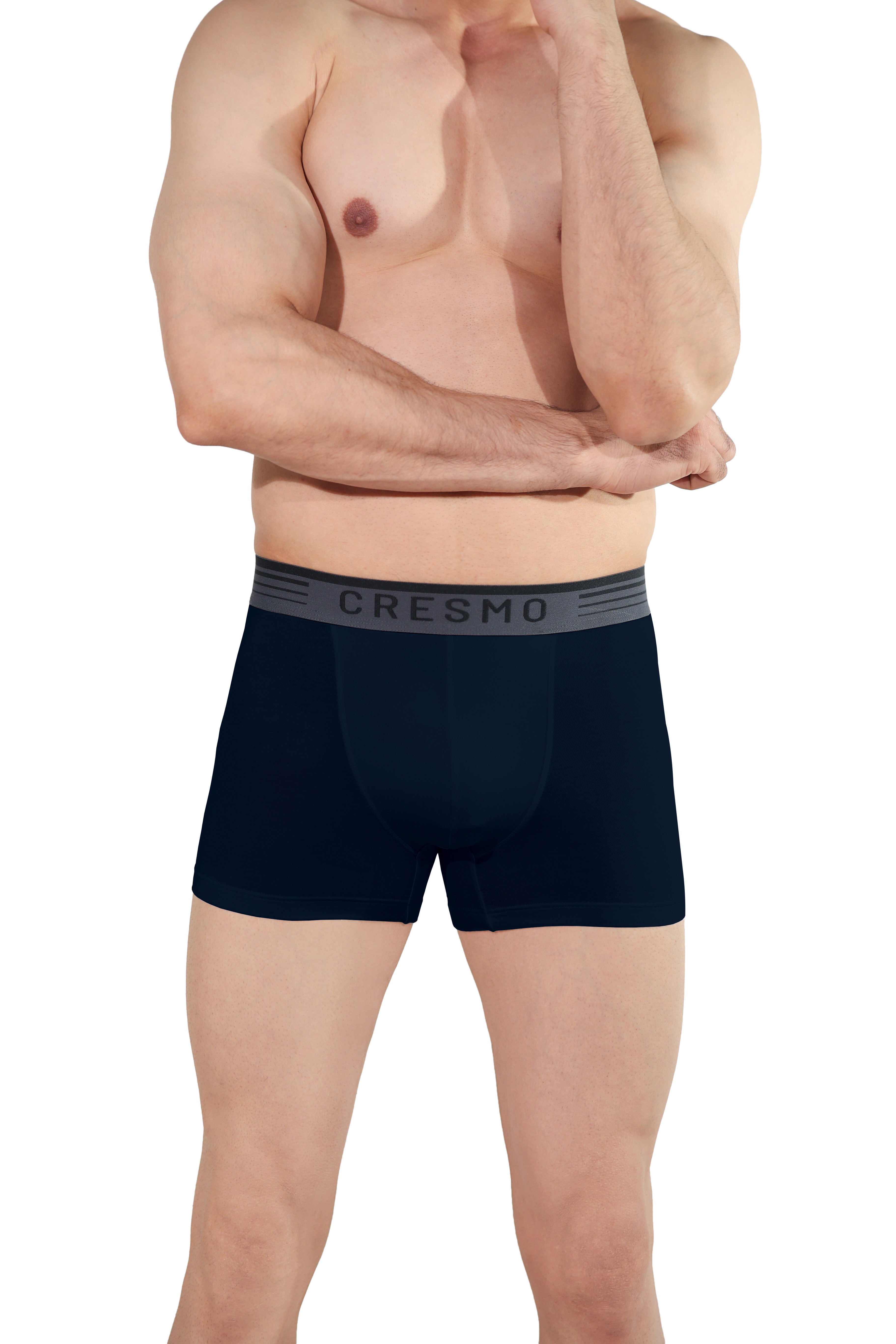 CRESMO | CRESMO Men's Microbial Micro Modal Underwear Breathable Ultra Soft Trunk