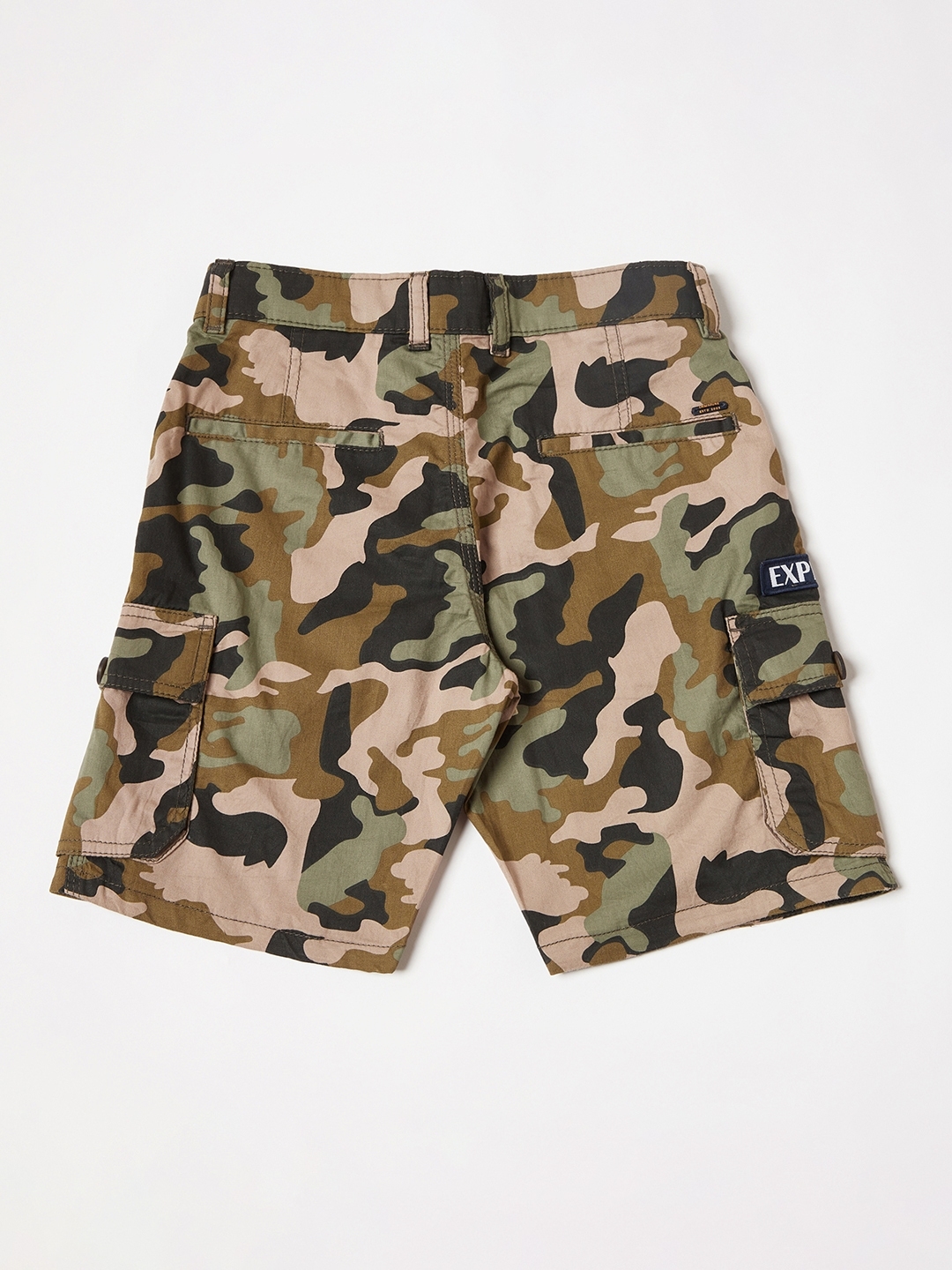 Crimsoune Club Boys Olive Camouflage Shorts