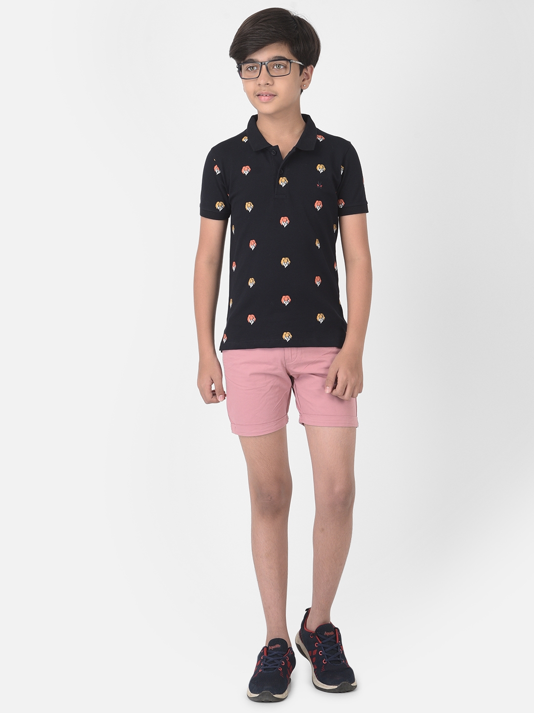 Crimsoune Club Boy Pink Solid Shorts