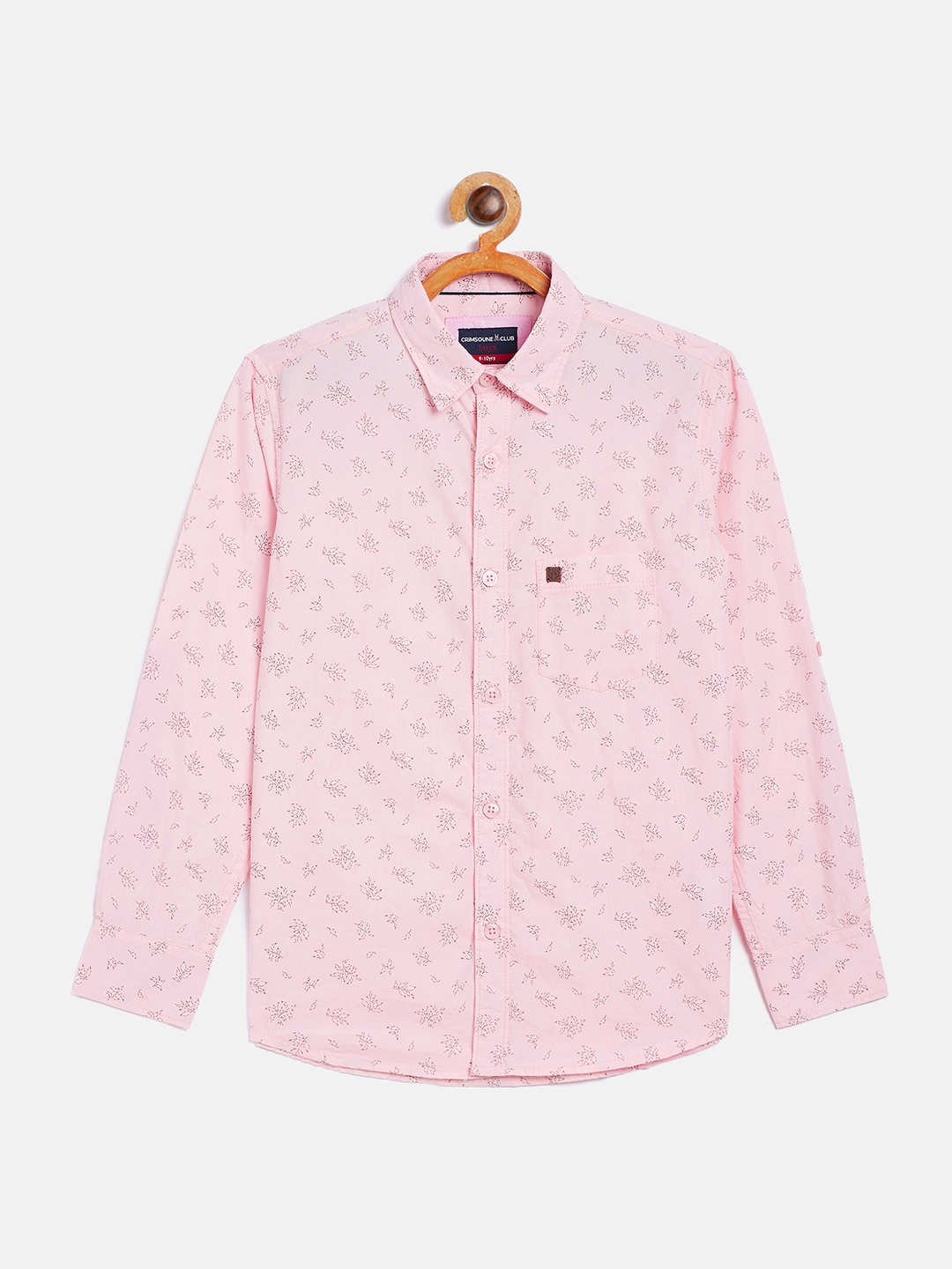 CRIMSOUNE CLUB | Pink Printed Casual Shirt