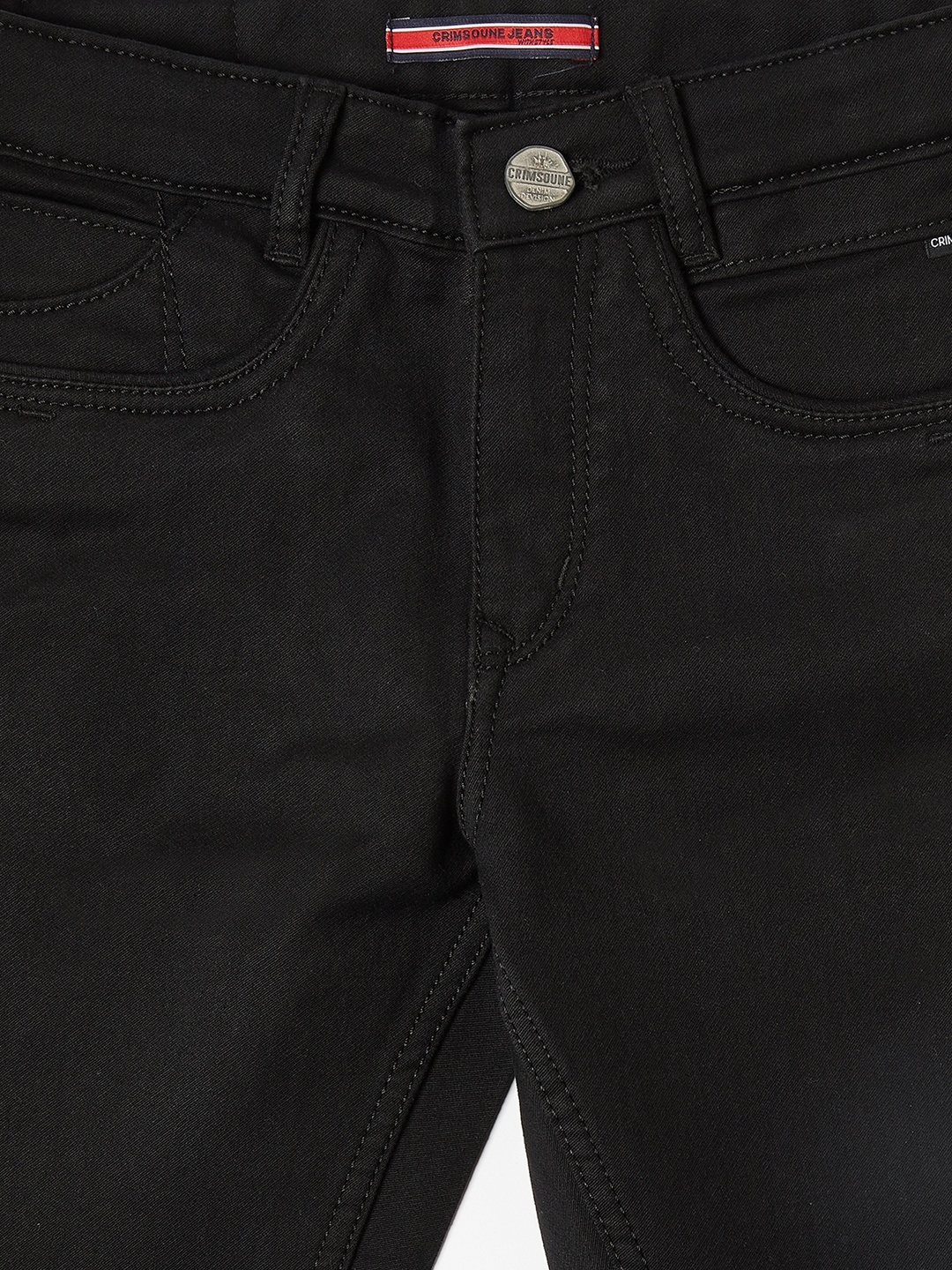 Crimsoune Club Boys Black Solid Clean Look Jeans
