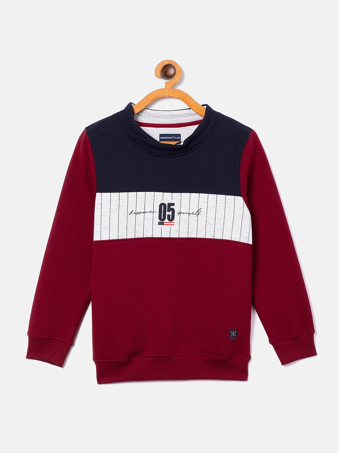 CRIMSOUNE CLUB | Red Colourblock Sweatshirts