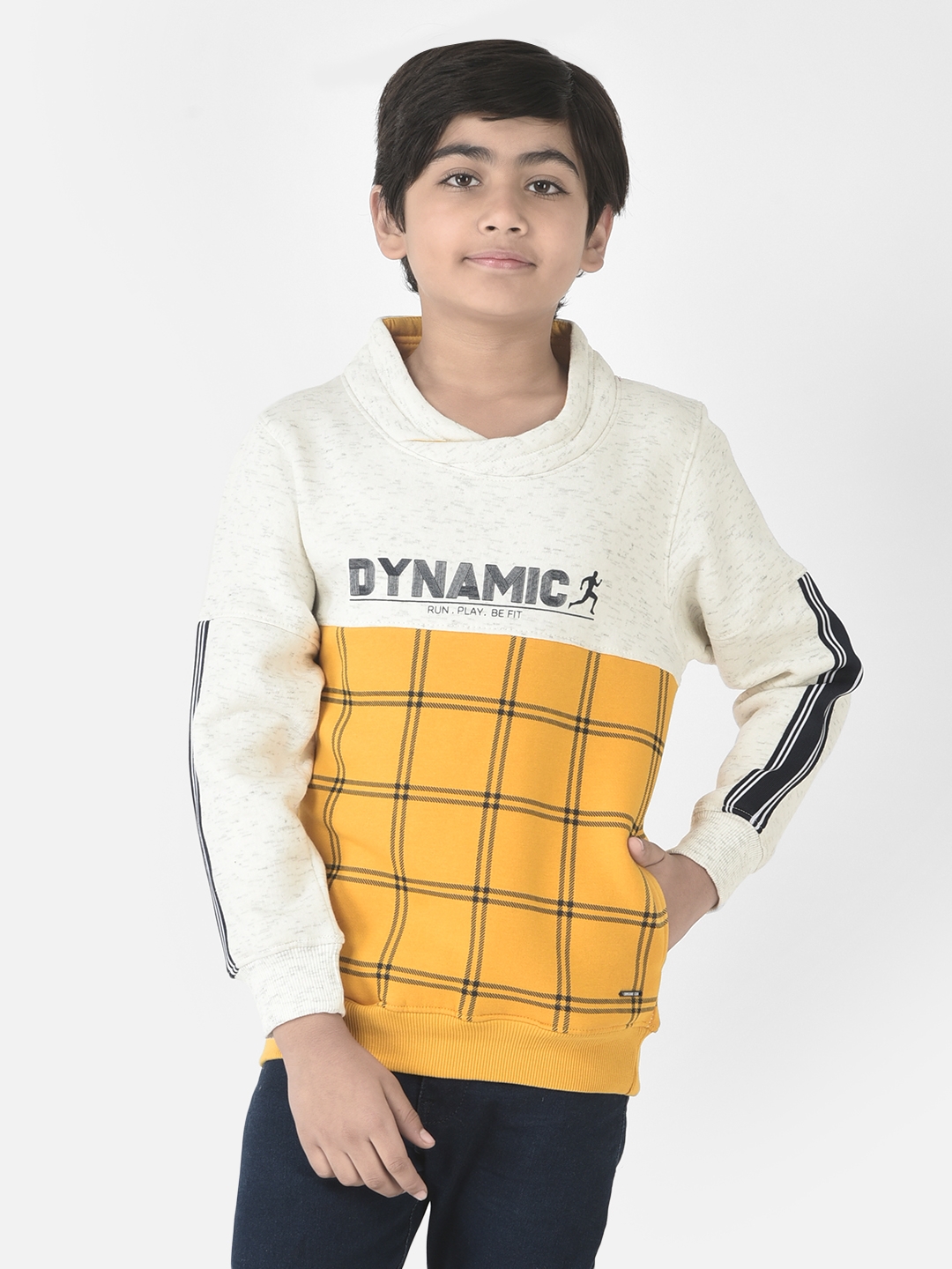 Crimsoune Club Boys Mustard Dynamic Sweatshirt