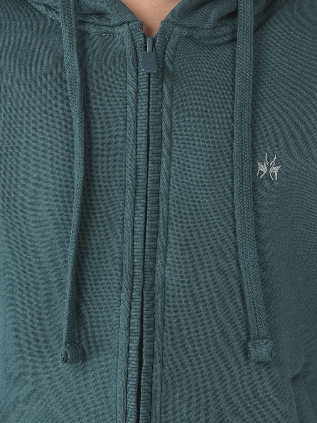 Crimsoune Club Boys Green Zipper Sweatshirt