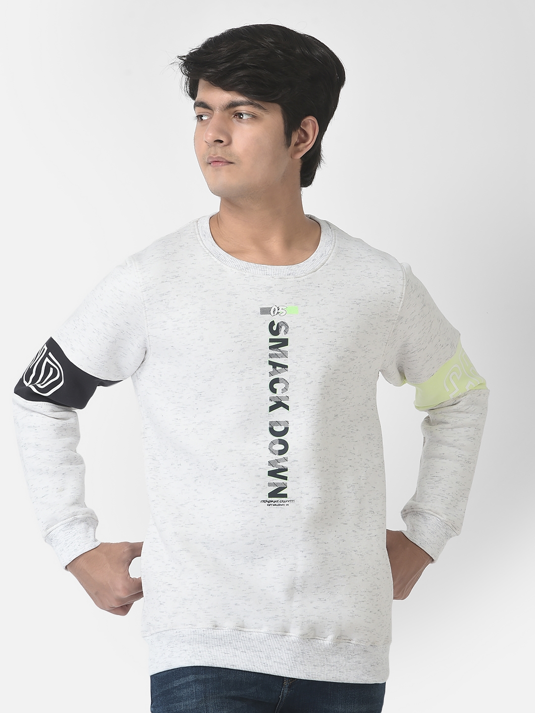 Crimsoune Club Boys White Smack-Down Sweatshirt