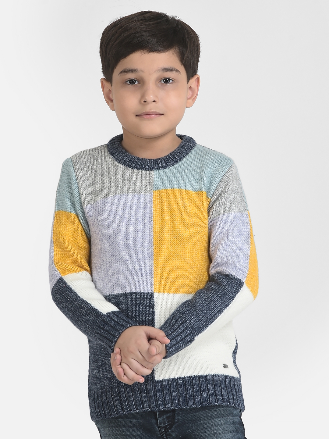 Crimsoune Club | Crimsoune Club Boy Colour-Blocked Sweater