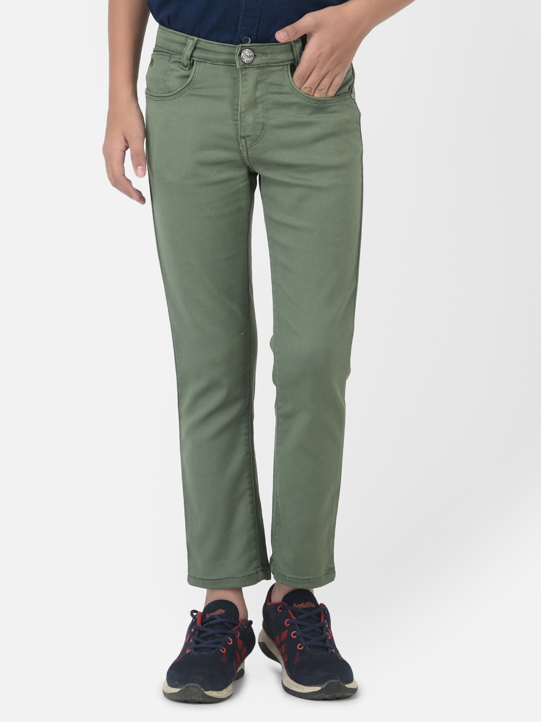 Crimsoune Club Boy Olive Solid Trouser