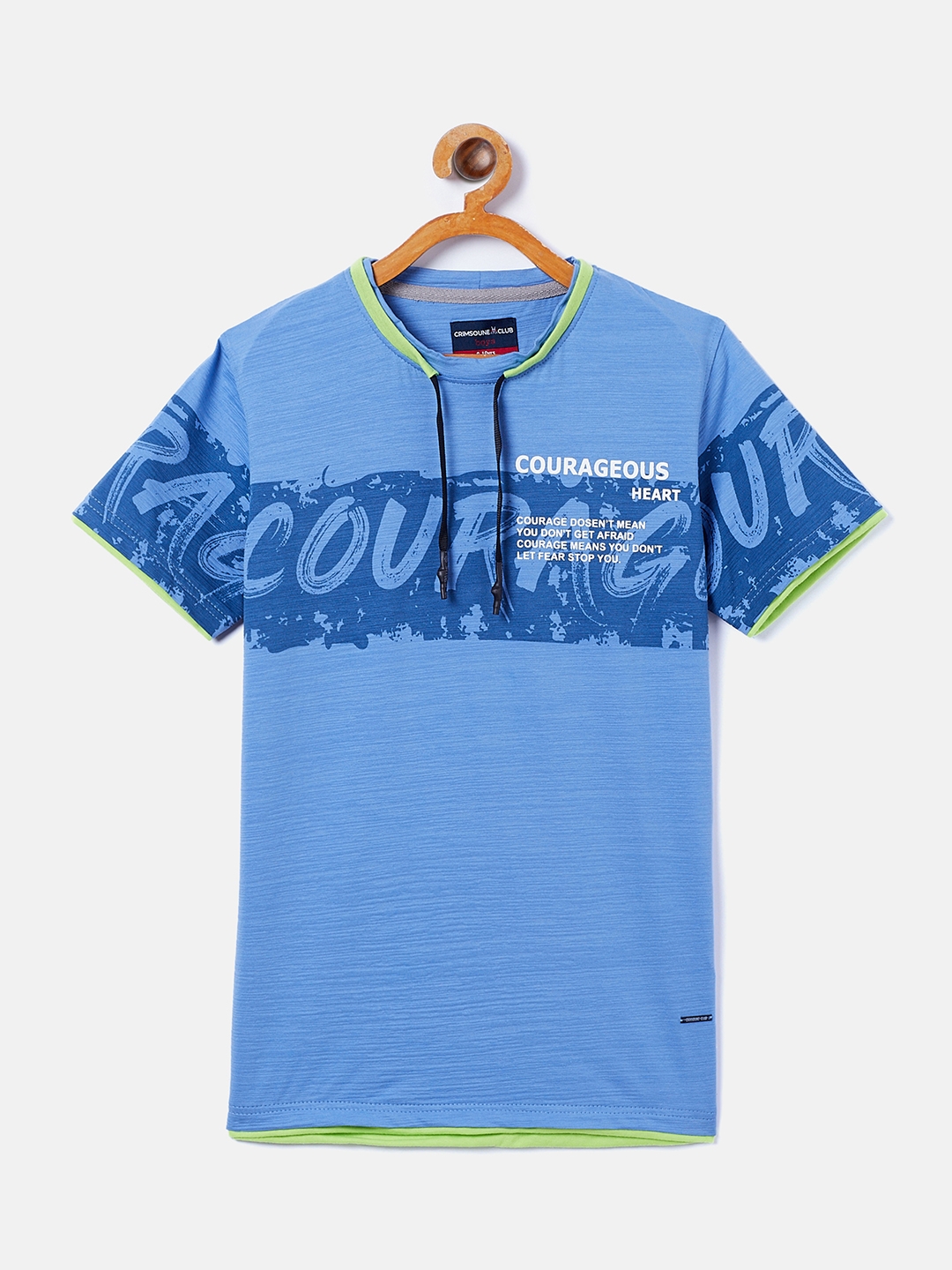 CRIMSOUNE CLUB | Blue Printed T-Shirt