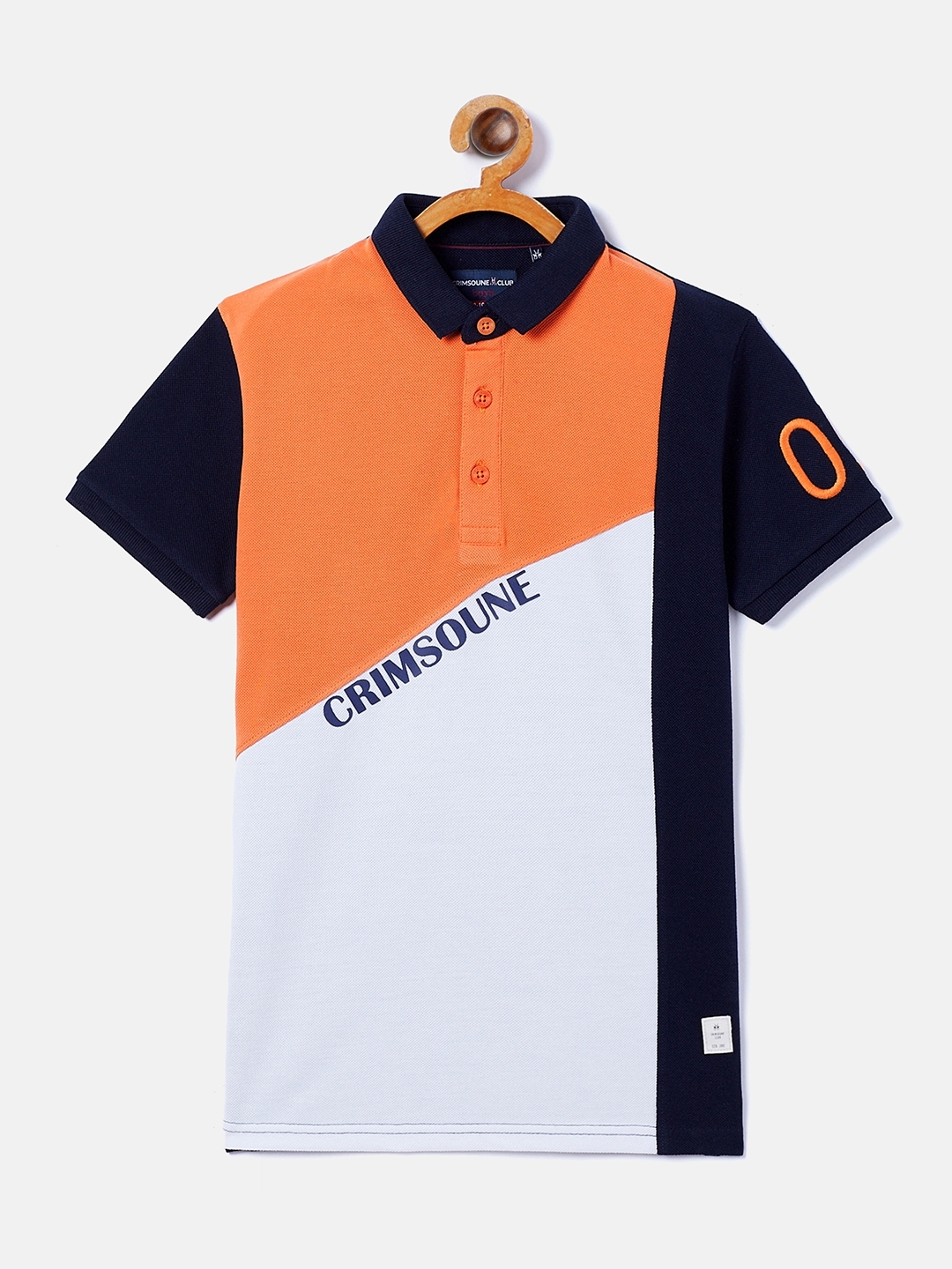 CRIMSOUNE CLUB | Orange Colourblock T-Shirt