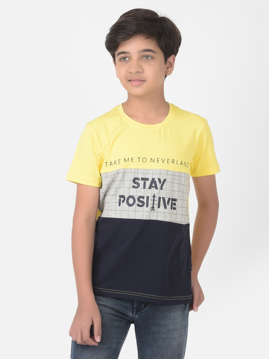 Crimsoune Club | Crimsoune Club Boy Multi-Color Colourblocked Round Neck T-shirt