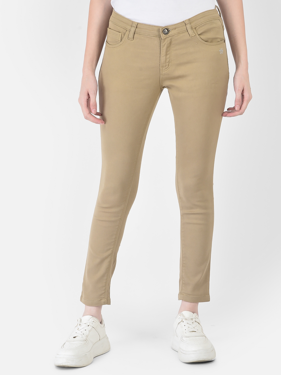 Crimsoune Club | Crimsoune Club Women Skinny Khaki Jeans 