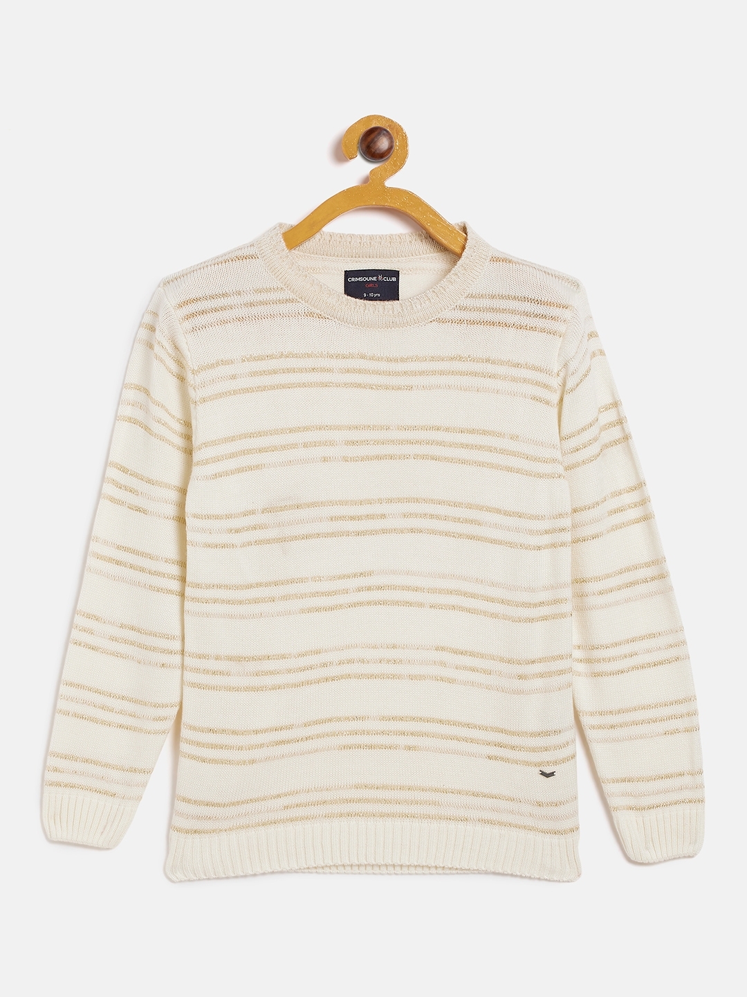 Crimsoune Club | White Striped Sweaters