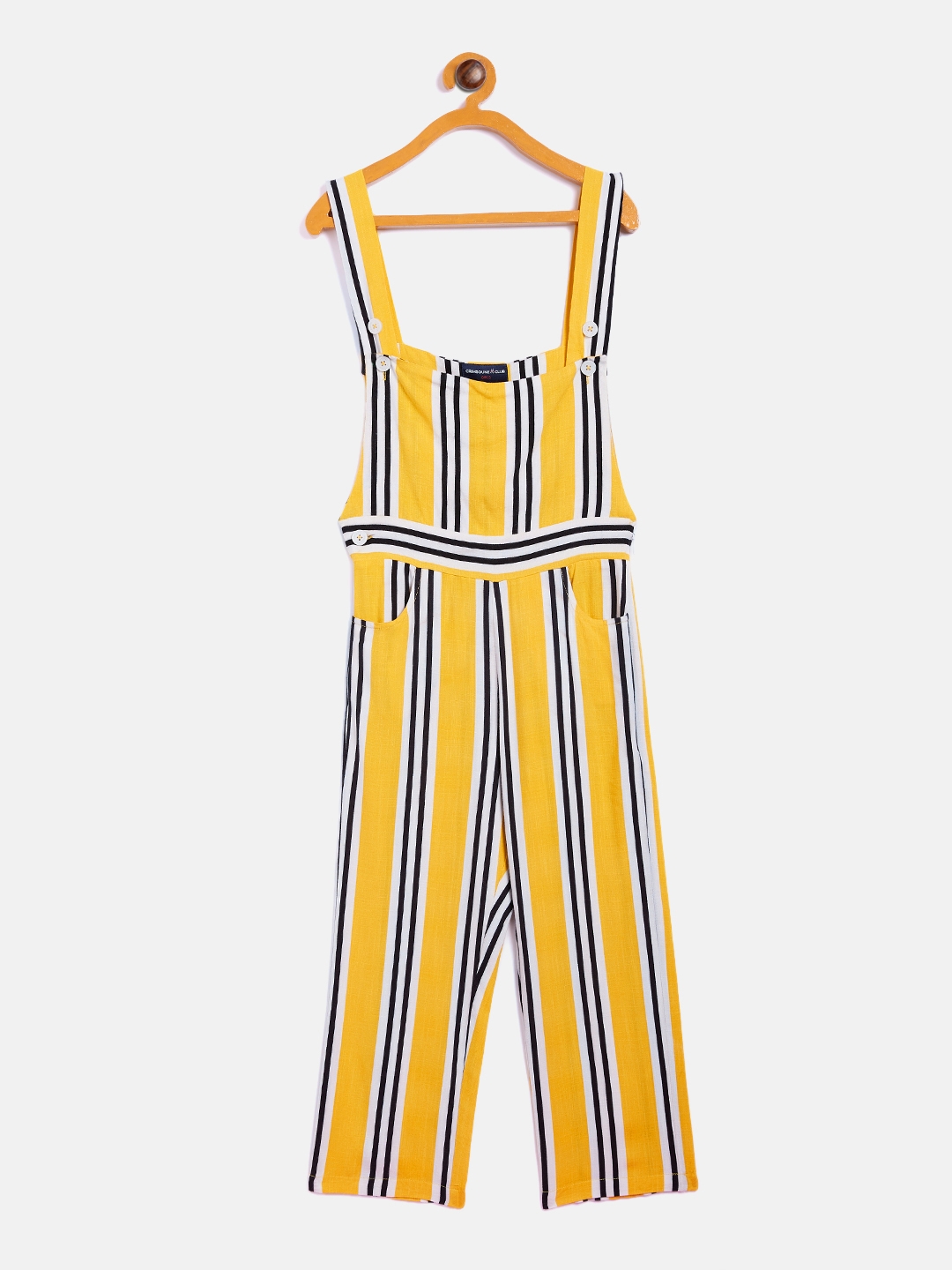 CRIMSOUNE CLUB | Yellow Striped Jumpsuit