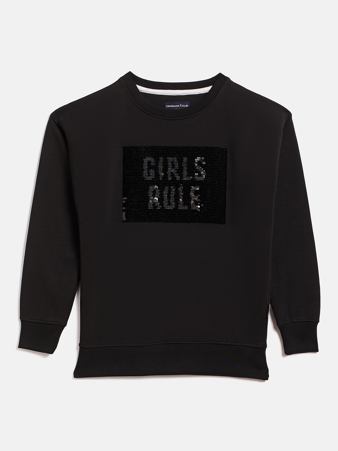 CRIMSOUNE CLUB | Black Embellished Sweatshirts