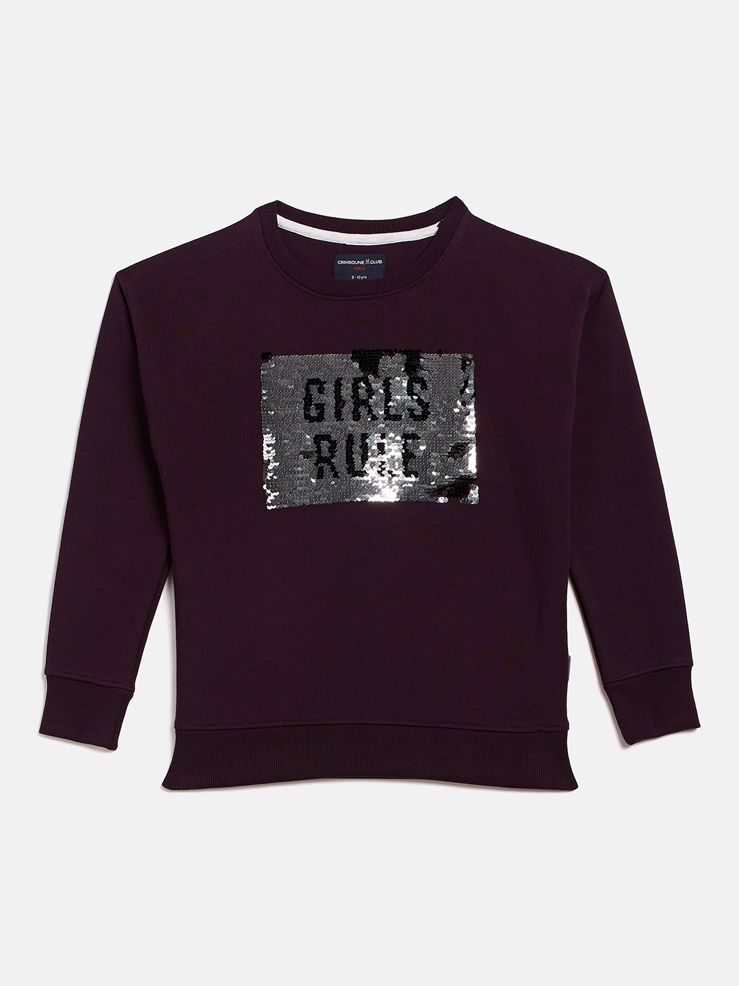 CRIMSOUNE CLUB | Purple Embellished Sweatshirts