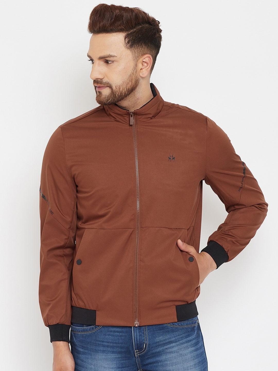 CRIMSOUNE CLUB | Red Solid Front Open Jacket