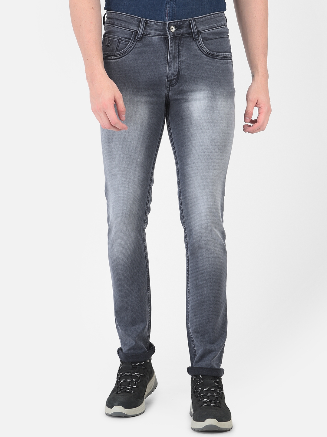 Crimsoune Club | Crimsoune Club Grey Solid Heavy Fade Jeans