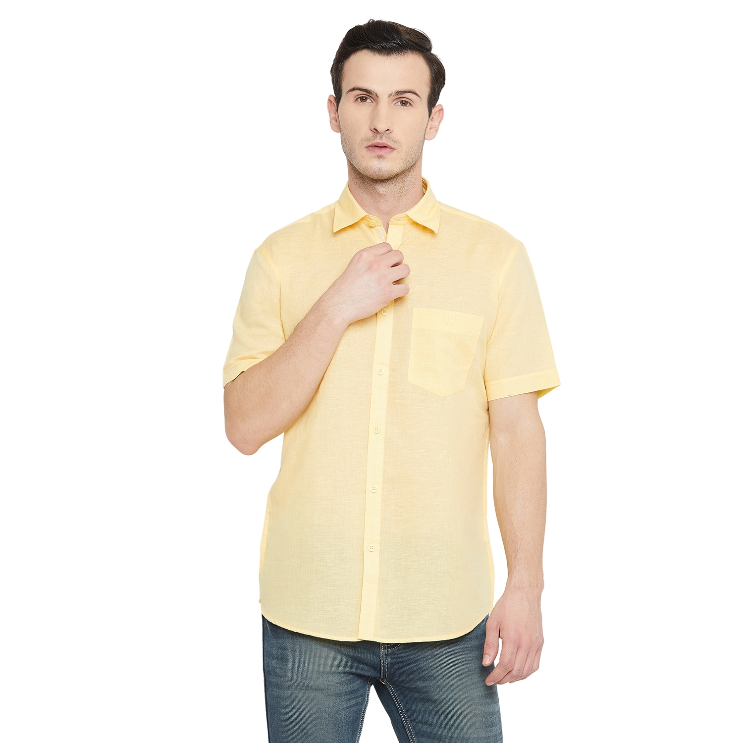 Crimsoune Club | Yellow Solid Casual Shirt