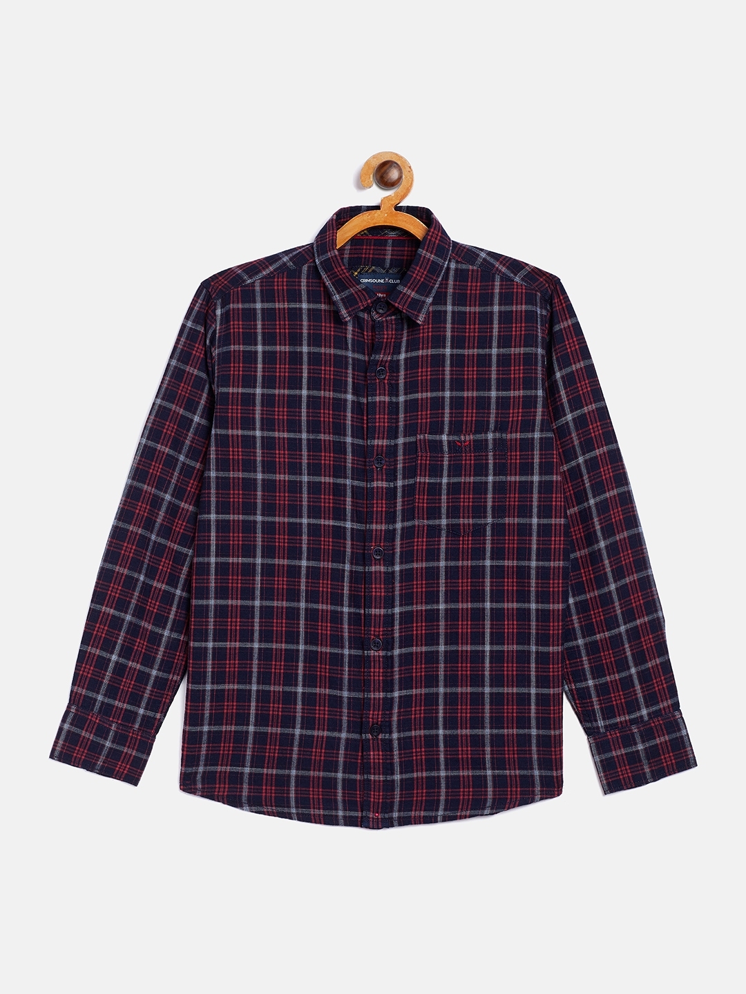CRIMSOUNE CLUB | Red Checked Casual Shirt