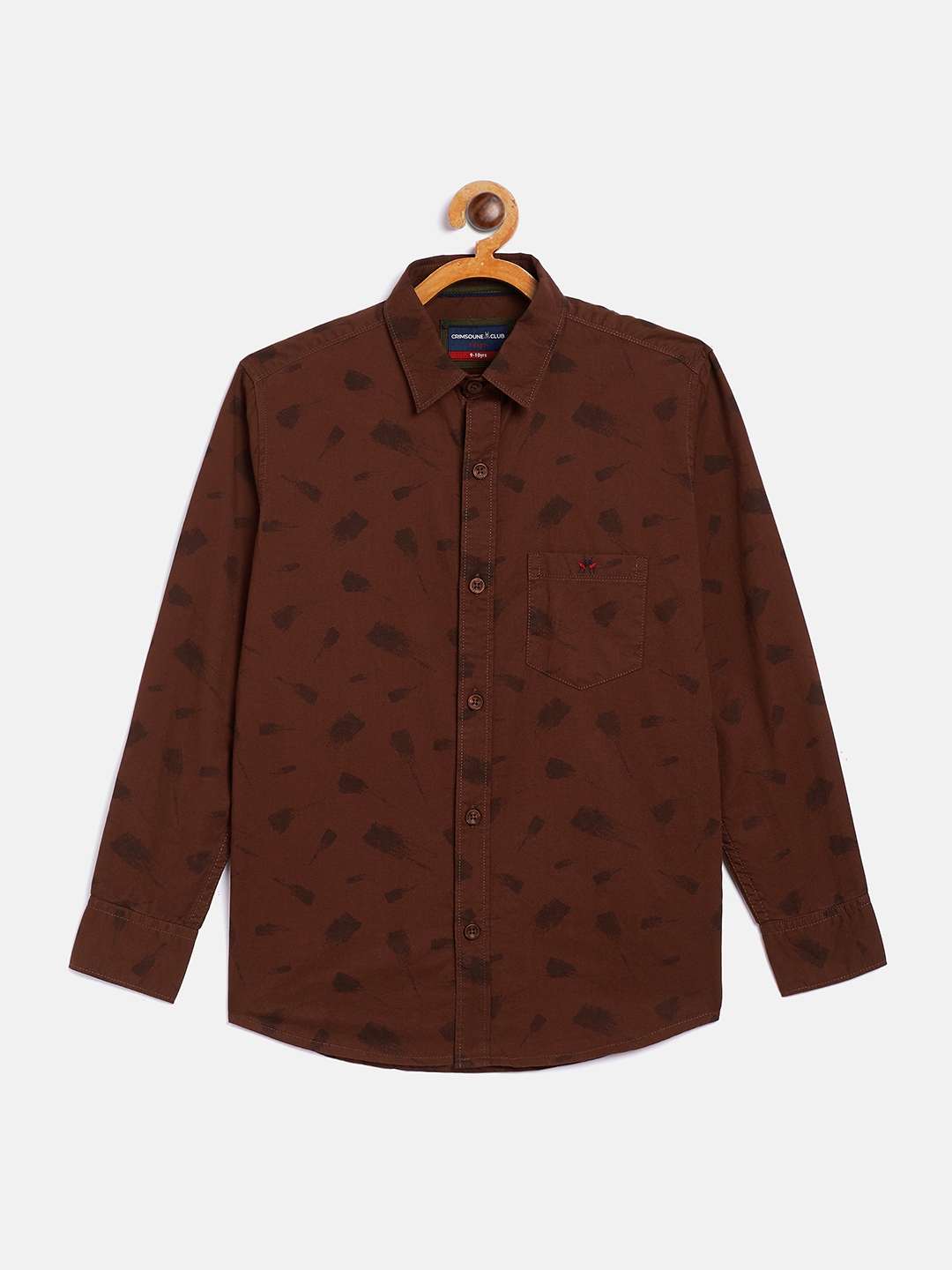 CRIMSOUNE CLUB | Brown Printed Casual Shirt