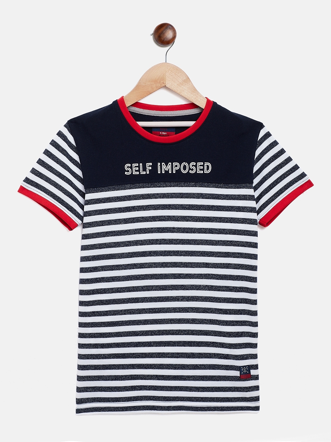 Crimsoune Club | Blue Striped T-Shirt