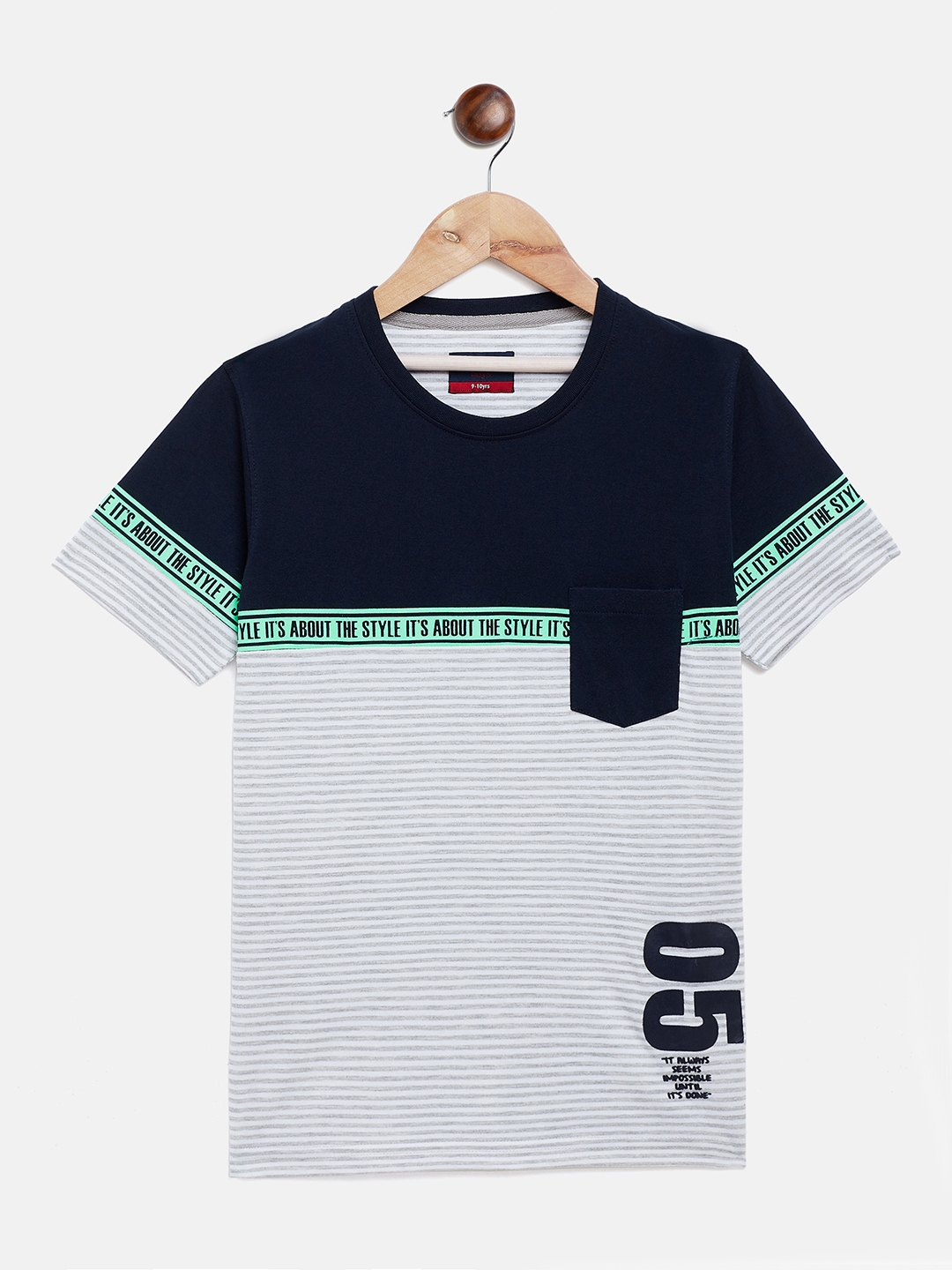 Crimsoune Club | Blue Striped T-Shirt