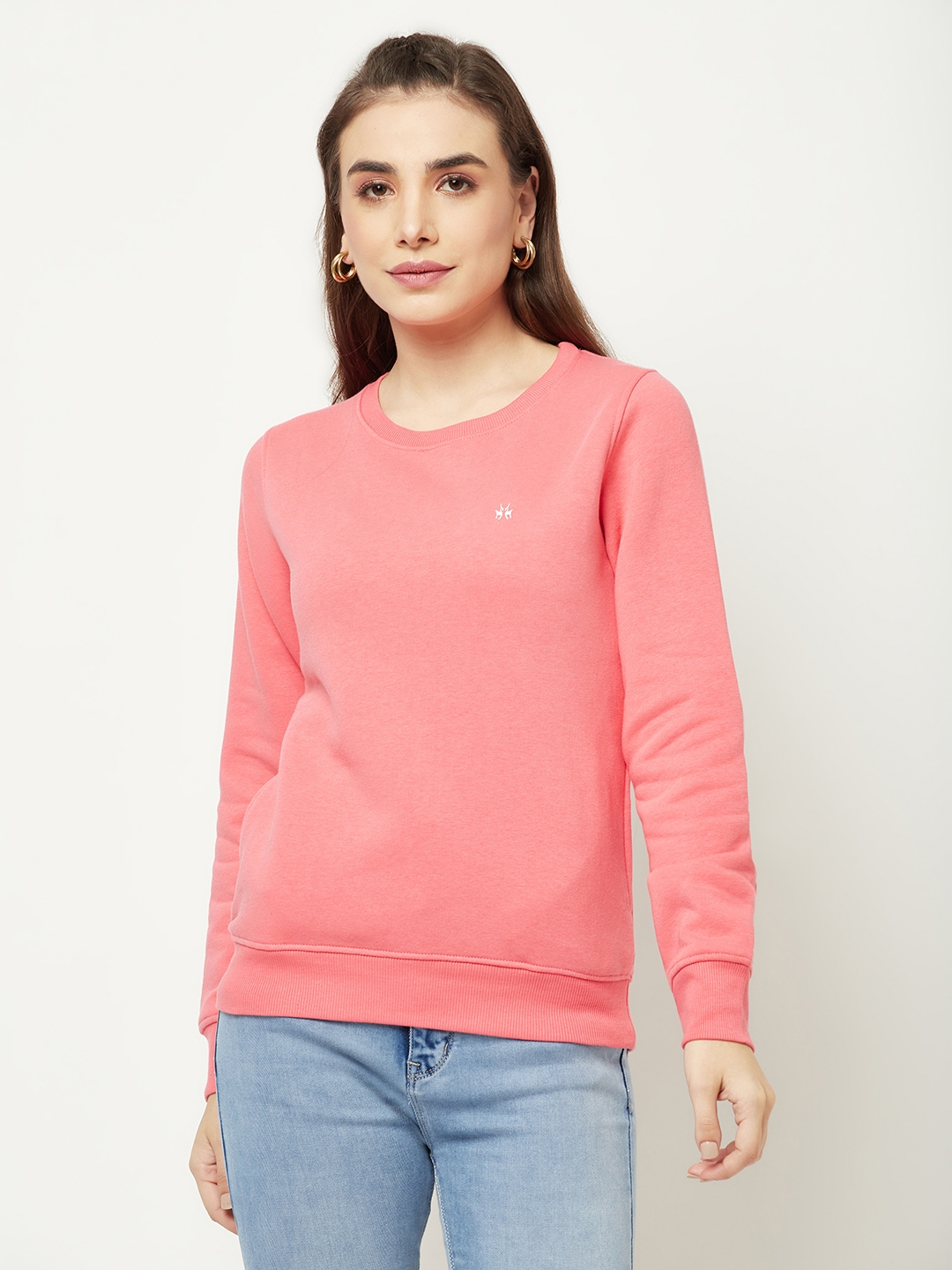 Crimsoune Club Women Coral Pink Sweatshirt 