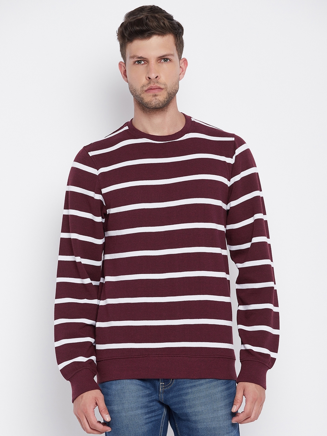 CRIMSOUNE CLUB | Red Striped Sweatshirts