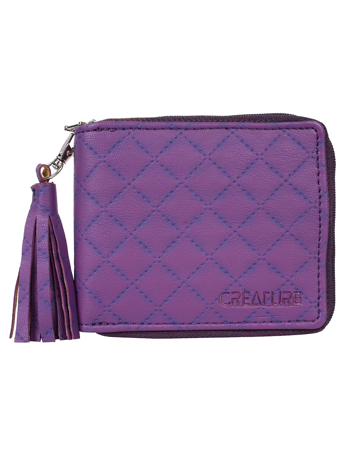 CREATURE | Creature Purple PU Leather Zipper Wallet for Women