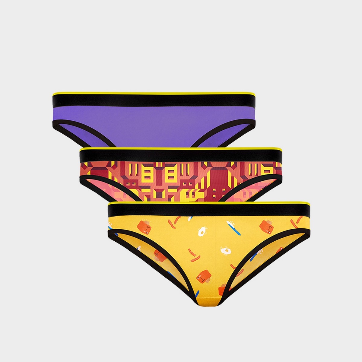 Bummer | Bummer Brekkie and Bricked and Funktown Micro Modal Bikini-Pack of 3 For Women