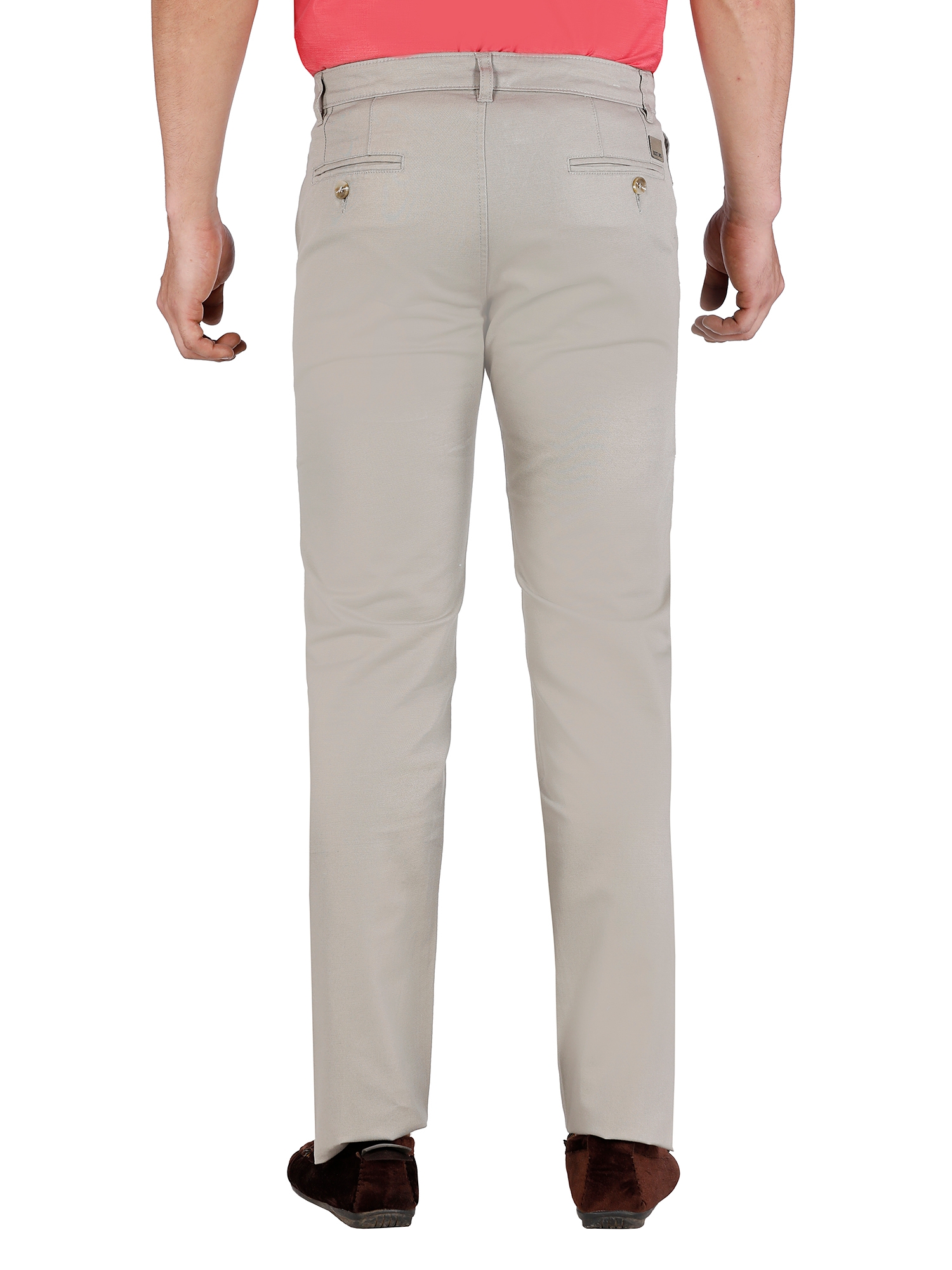 D'cot by Donear | D'cot by Donear Men Brown Cotton Relaxed Solid Casual Trouser