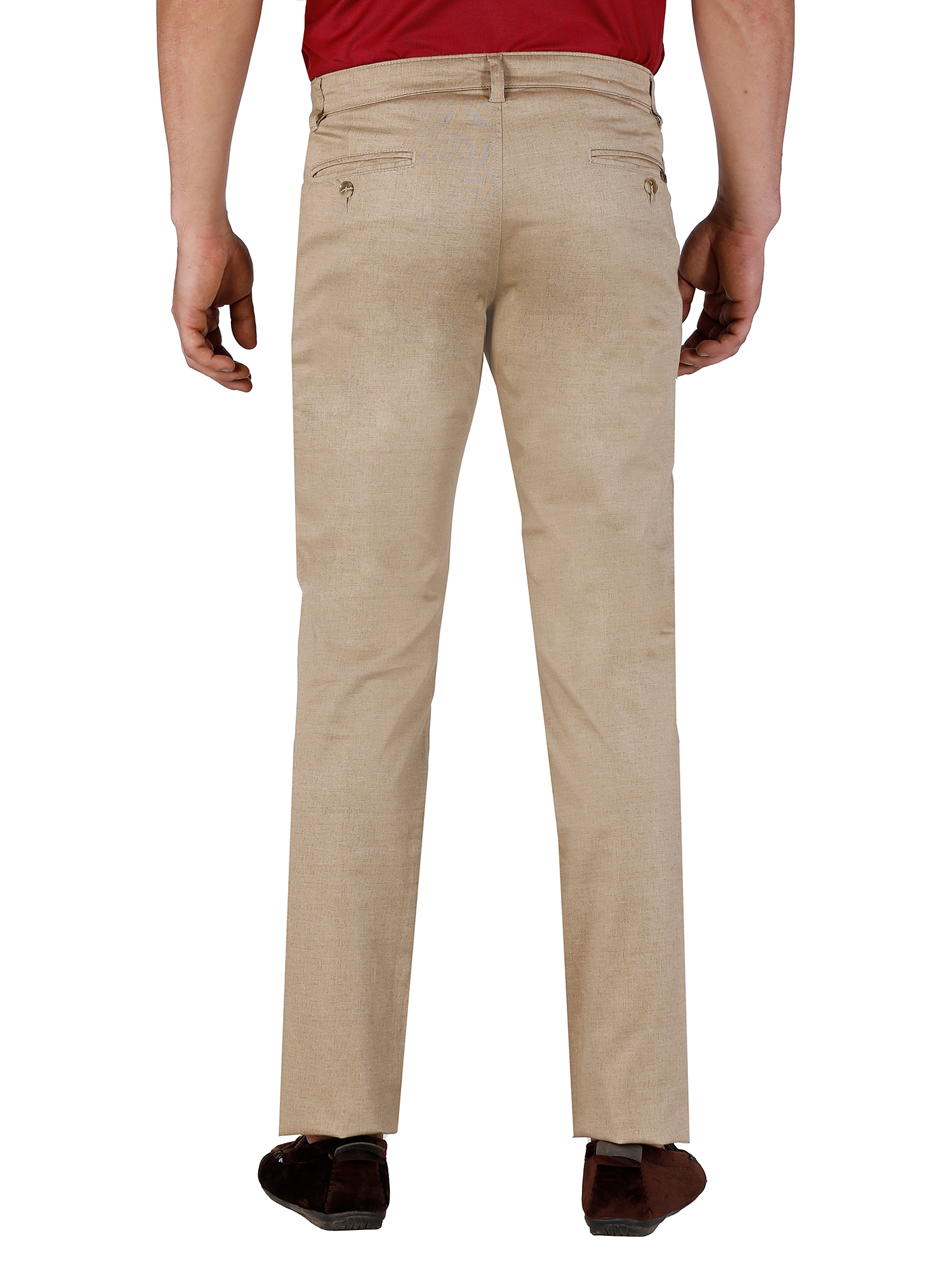 D'cot by Donear | D'cot by Donear Men Brown Cotton Relaxed Solid Casual Trouser