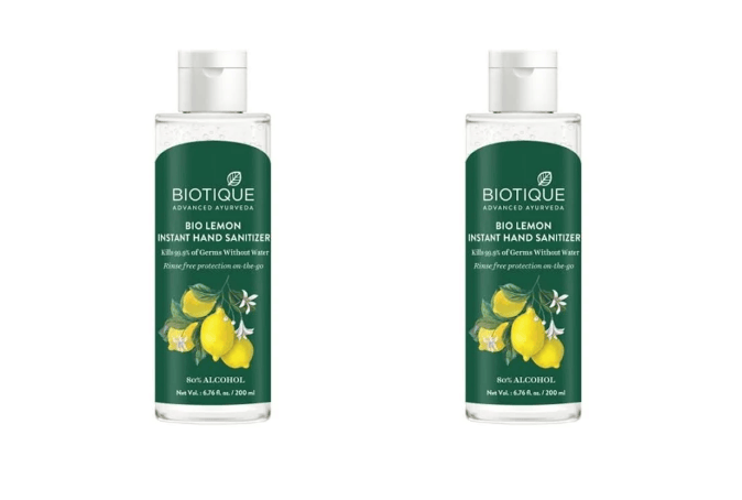 Biotique Advanced Ayurveda | Biotique Bio Lemon Instant Hand Sanitizer - (200Ml*4))