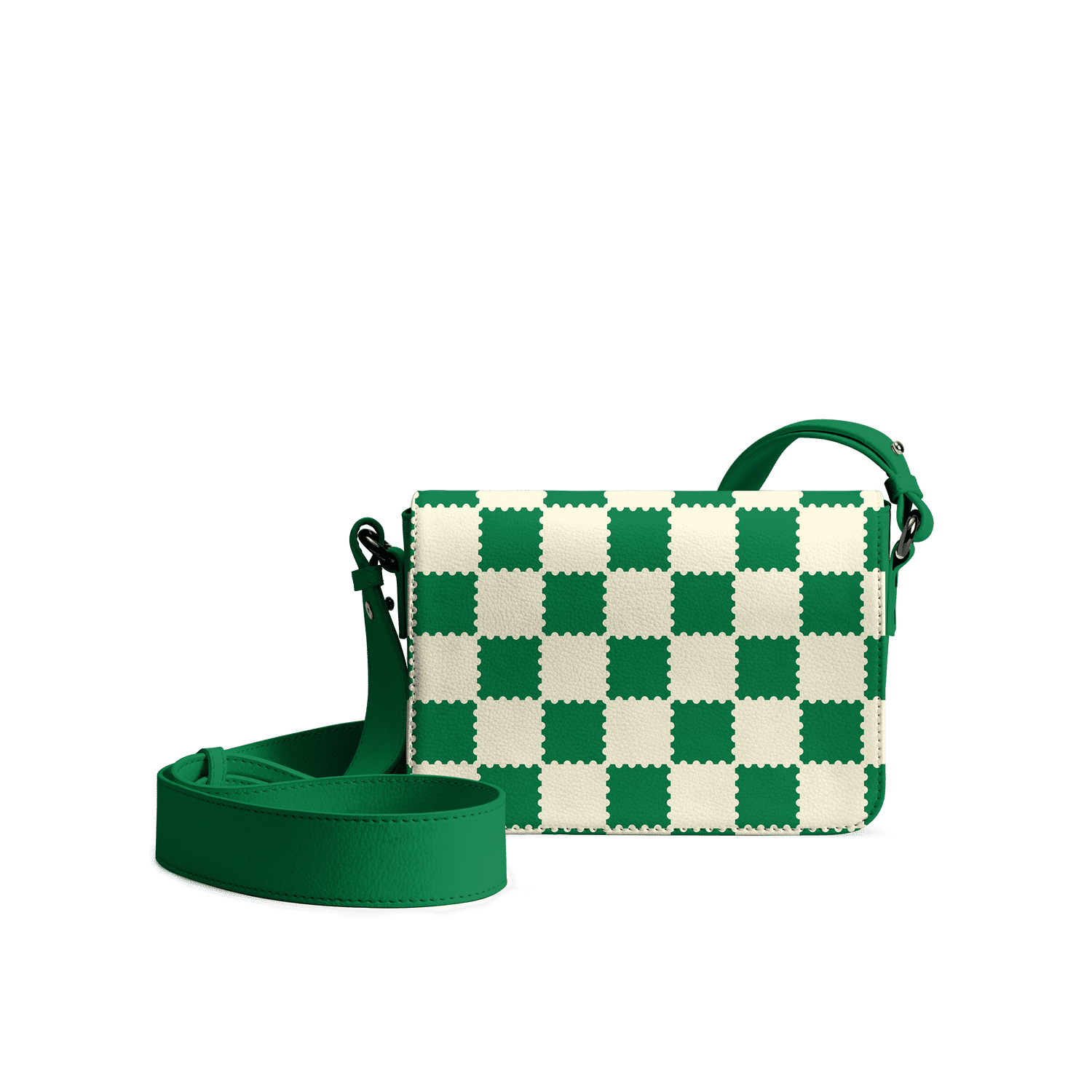 DailyObjects | DailyObjects Green Checkerboard Sol Box Shoulder Bag