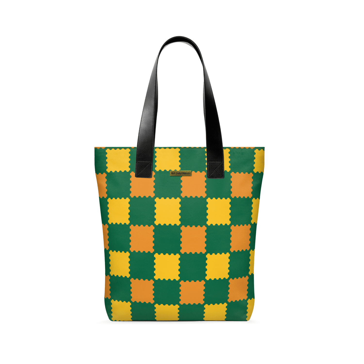 DailyObjects | DailyObjects Multi Green Checkerboard Classic Tote Bag