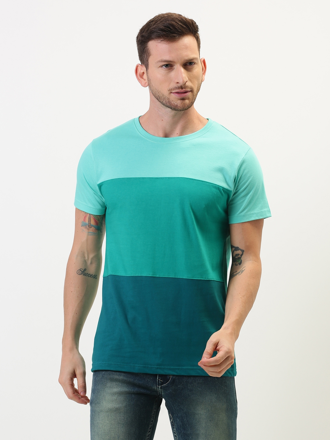 Dillinger | Dillinger Men Green Colourblock T-Shirt