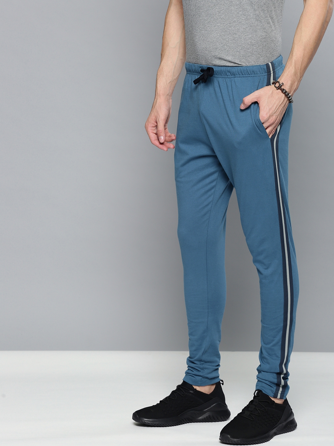 Dillinger | Dillinger Men Blue Solid Regular Fit Trackpants
