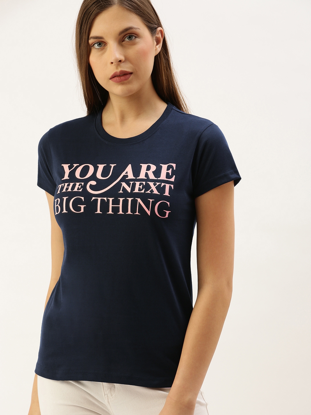 Dillinger | Dillinger Women Blue Typography Printed T-Shirt