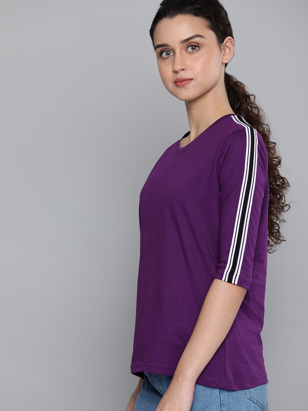 Dillinger | Dillinger Women Purple Solid T-Shirt