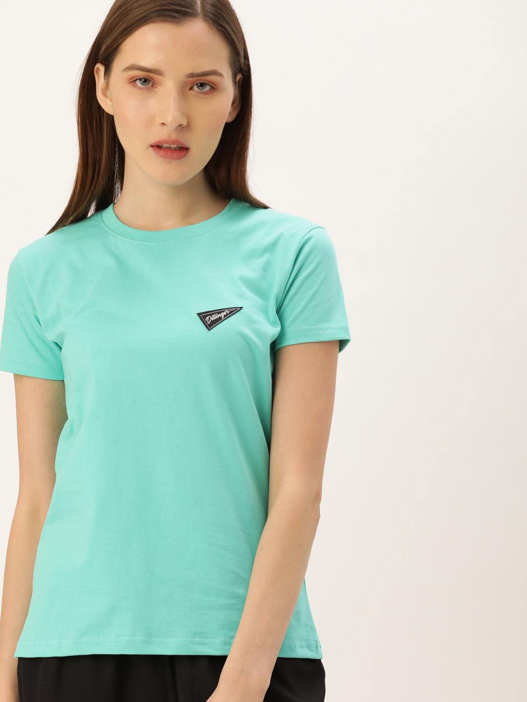 Dillinger | Dillinger Women Green Solid T-Shirt 