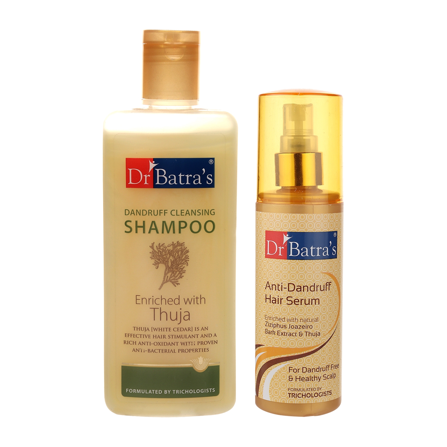 Dr Batra's | Dr Batra's Dandruff cleansing Shampoo 200 ml and Anti Dandruff Hair Serum 125 ml (Pack of 2 Men and Women)