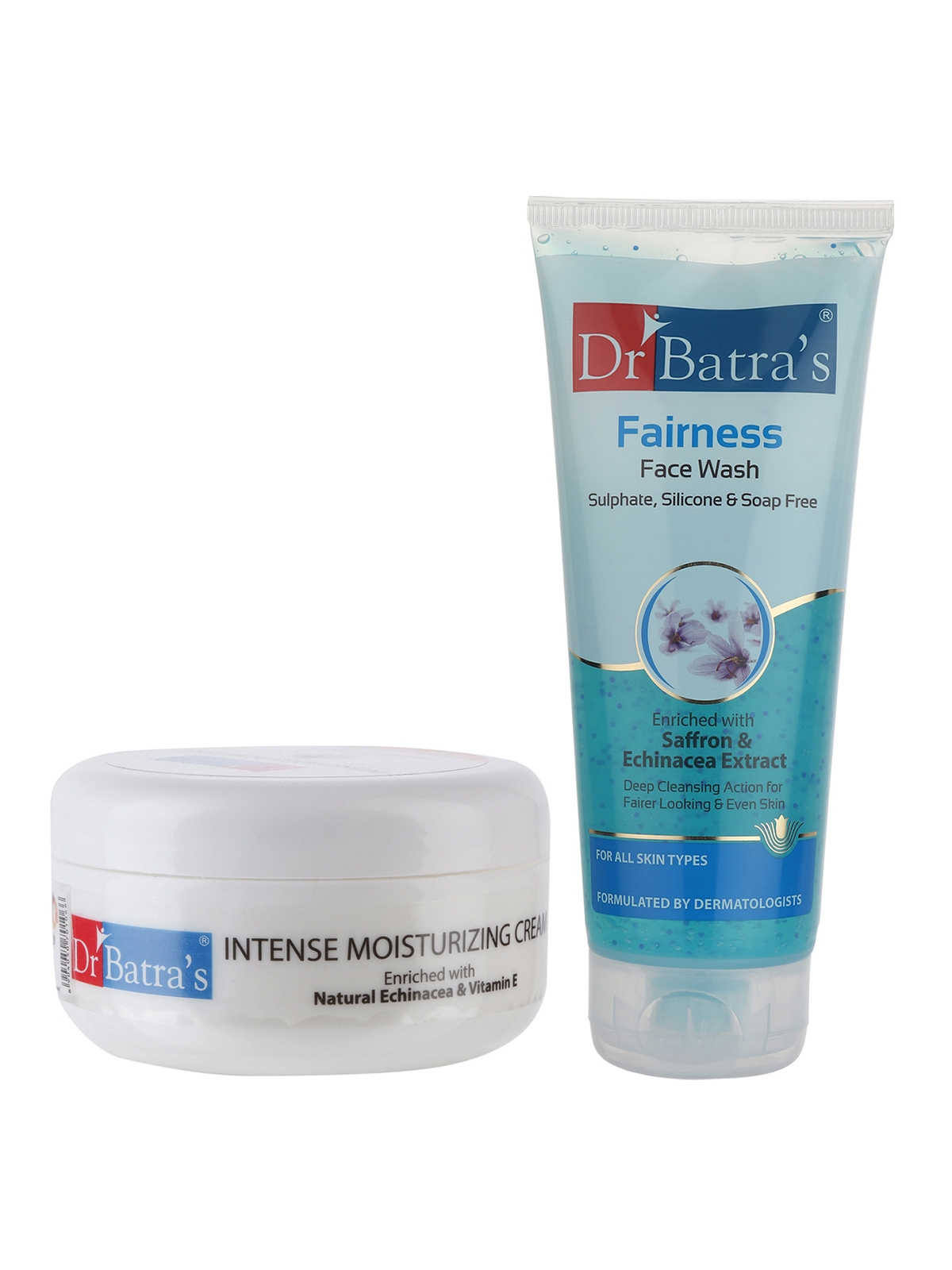 Dr Batra's | Dr Batra's Intense Moisturizing Cream -100 g and Fairness Face Wash 200 gm (Pack of 2 for Men and Women)