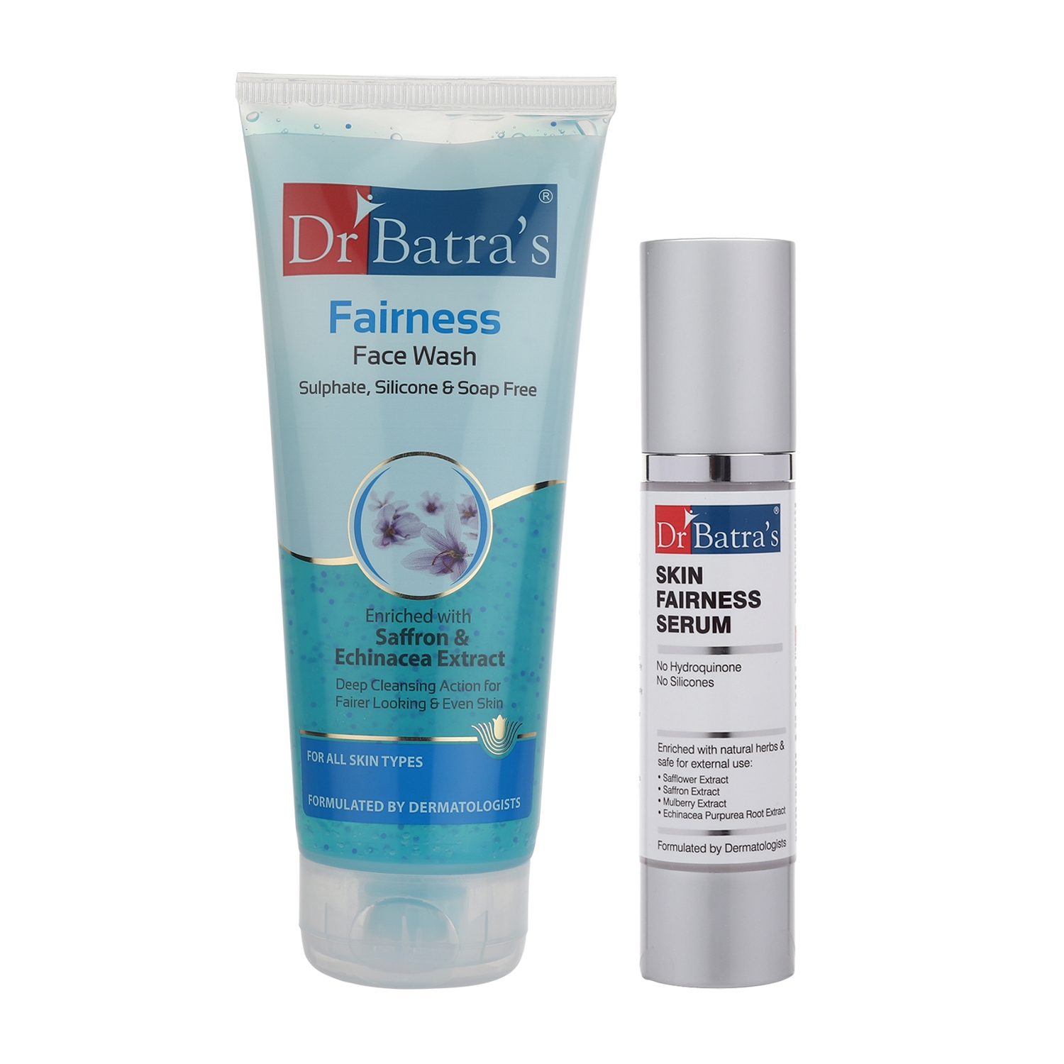 Dr Batra's | Dr Batra's Fairness Face Wash 200 gm. And Skin Fairness Serum - 50 g (Pack of 2 Men and Women)