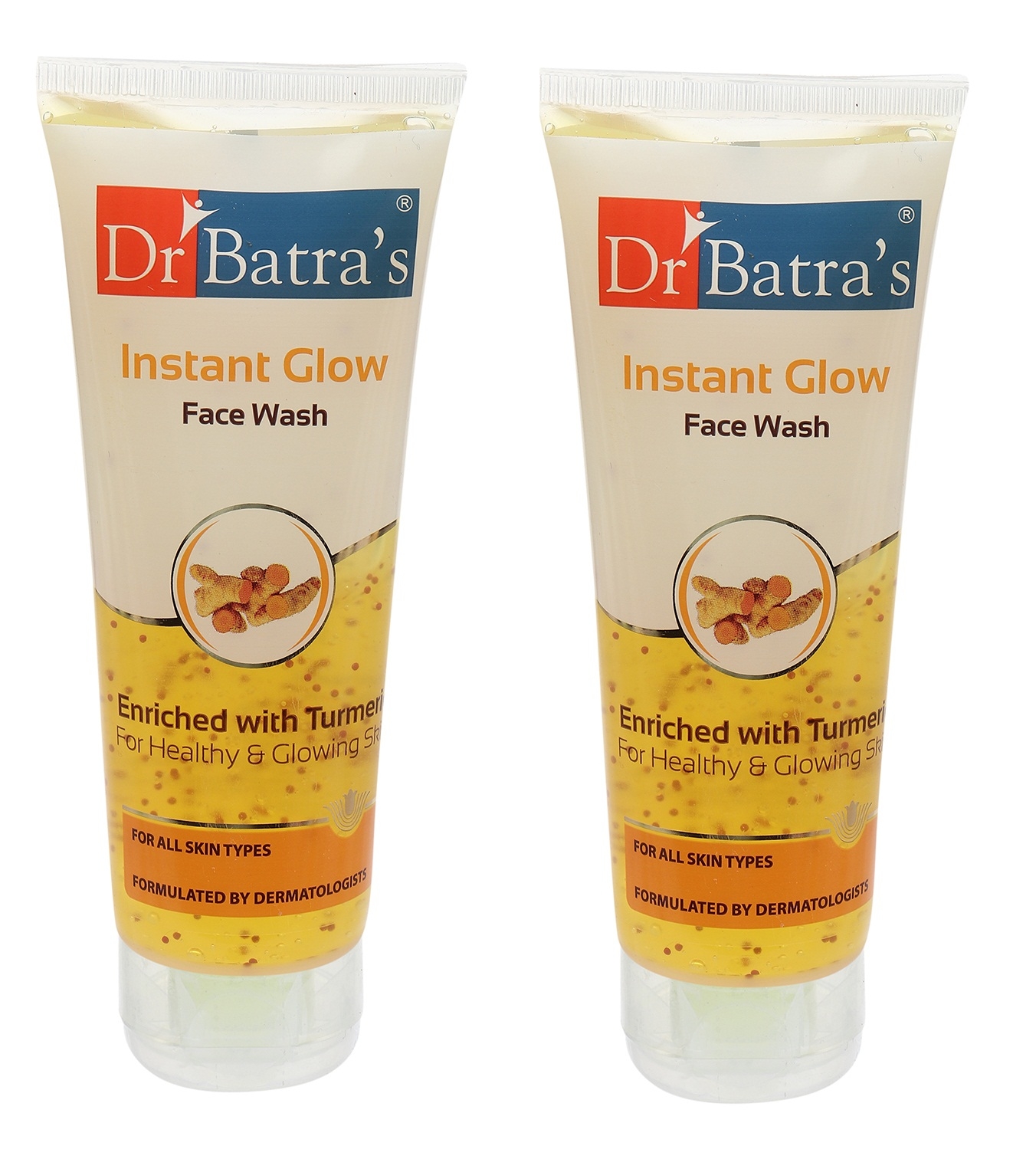 Dr Batra's | Dr Batra's Instant Glow Face Wash Enriched With Tumeric For Healthy & Glowing Skin - 100 gm (Pack of 2)