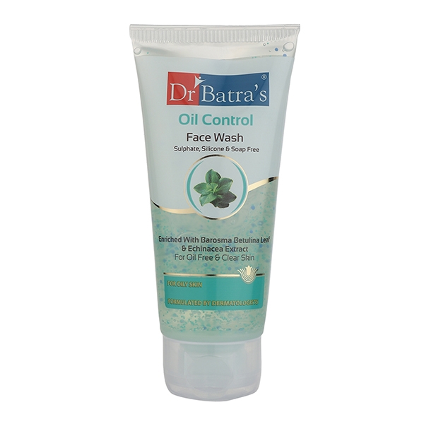 Dr Batra's | Dr Batra's Oil Control Face Wash Sulphate, Silicone & Soap Free Enriched With Barosma Betulina Leaf & Echinancea Extract For Oil Free & Clear Skin - 50 gm