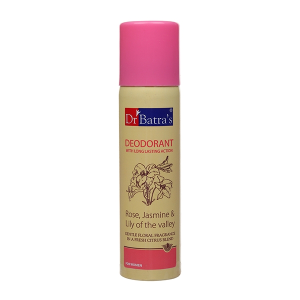 Dr Batra's Deodarant With Long Lasting Action Rose, Jasmine & Lily Of The Valley - 100 gm