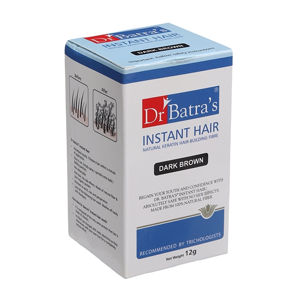 Dr Batra's | Dr Batra's Instant Hair Natural keratin Hair Building Fibre Dark Brown - 12 gm