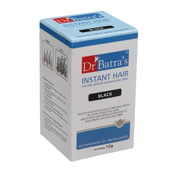Dr Batra's | Dr Batra's Instant Hair Natural keratin Hair Building Fibre Black - 12 gm