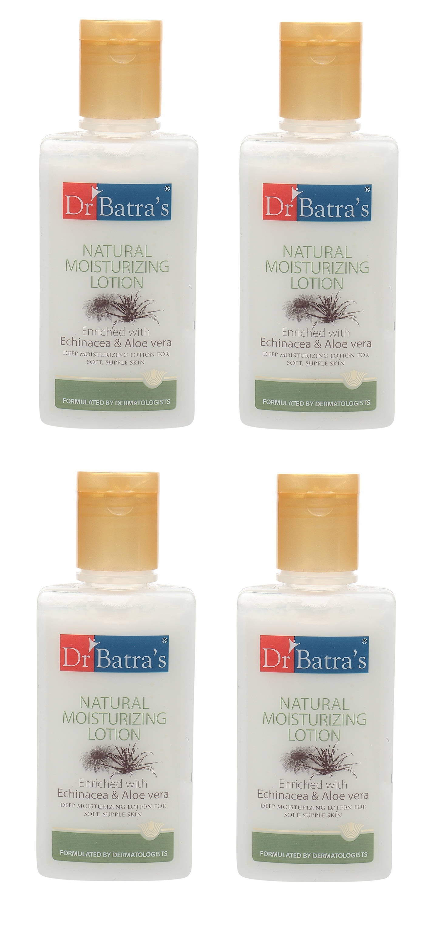 Dr Batra's | Dr Batra's Natural Moisturizing Lotion Enriched With Echinacea Aloe Vera - 100 ml (Pack of 4)