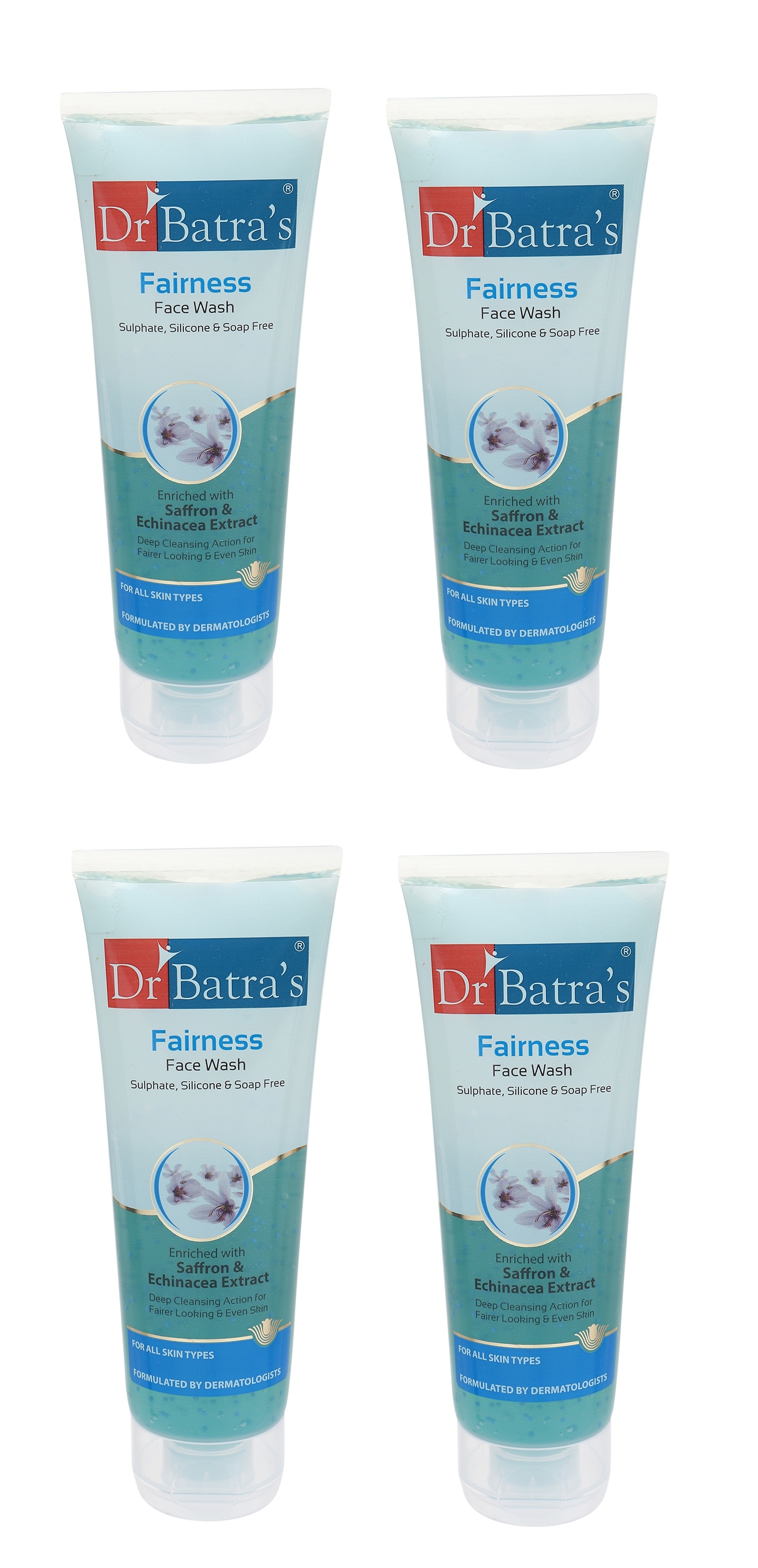 Dr Batra's | Dr Batra's Fairness Face Wash Enriched With Saffron & Echinicea Extract - 100 gm (Pack of 4)